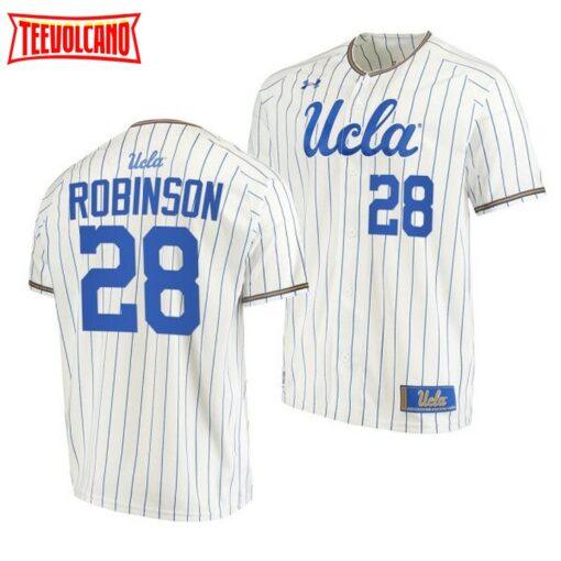 UCLA Bruins Jackie Robinson White Pinstripes College Baseball Jersey