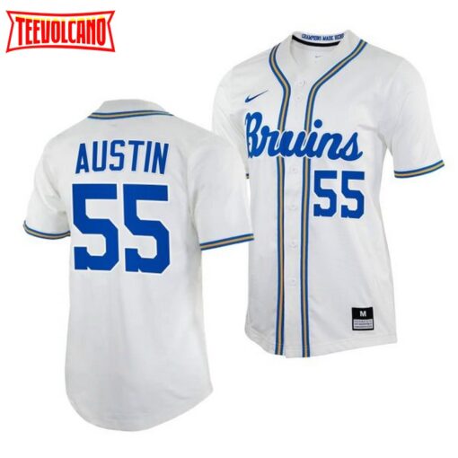 UCLA Bruins Kelly Austin White College Baseball Jersey