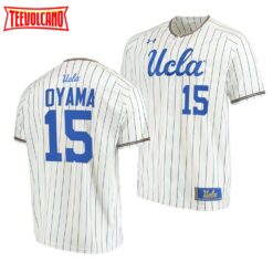 UCLA Bruins Kenny Oyama White Pinstripes College Baseball Jersey