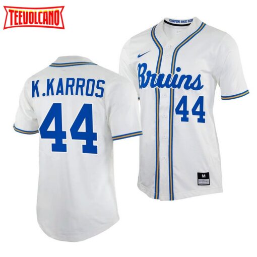 UCLA Bruins Kyle Karros White College Baseball Jersey