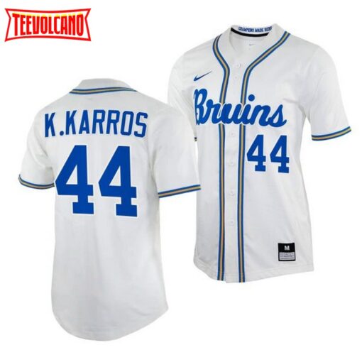 UCLA Bruins Kyle Karros White College Baseball Jersey