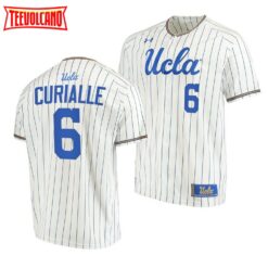 UCLA Bruins Michael Curialle White Pinstripes College Baseball Jersey