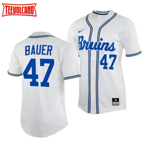 UCLA Bruins Trevor Bauer White College Baseball Jersey