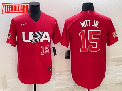 USA Bobby Witt Jr. Red Red 2023 World Baseball Classic Jersey