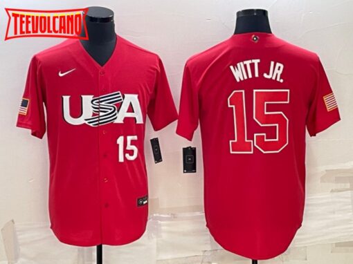 USA Bobby Witt Jr. Red White 2023 World Baseball Classic Jersey