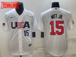 USA Bobby Witt Jr. White Navy 2023 World Baseball Classic Jersey