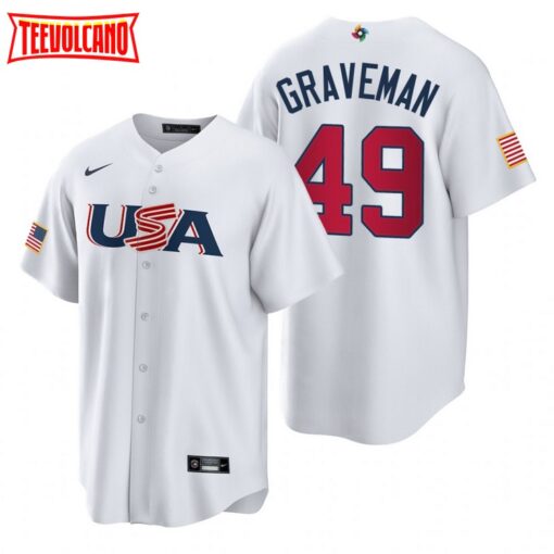 USA Kendall Graveman White 2023 World Baseball Classic Jersey