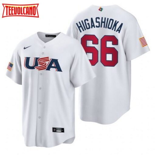 USA Kyle Higashioka White 2023 World Baseball Classic Jersey