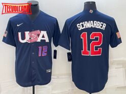 USA Kyle Schwarber Navy Royal 2023 World Baseball Classic Jersey