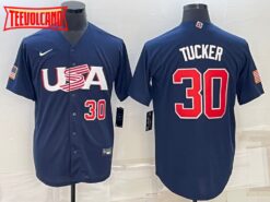 USA Kyle Tucker Navy Red 2023 World Baseball Classic Jersey