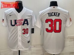 USA Kyle Tucker White Red 2023 World Baseball Classic Jersey