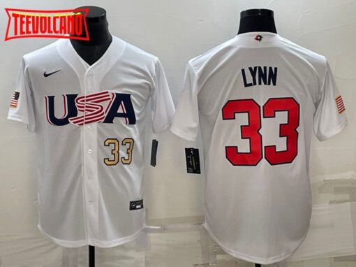 USA Lance Lynn White Gold 2023 World Baseball Classic Jersey