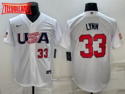 USA Lance Lynn White Red 2023 World Baseball Classic Jersey