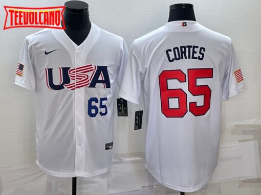 USA Nestor Cortes Jr. White Navy 2023 World Baseball Classic Jersey