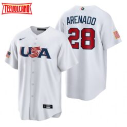 USA Nolan Arenado White 2023 World Baseball Classic Jersey