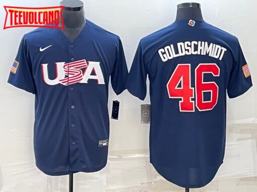 USA Paul Goldschmidt Navy 2023 World Baseball Classic Jersey