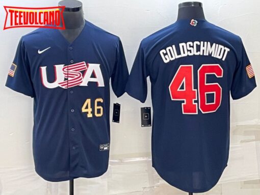 USA Paul Goldschmidt Navy Gold 2023 World Baseball Classic Jersey