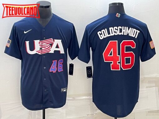 USA Paul Goldschmidt Navy Royal 2023 World Baseball Classic Jersey