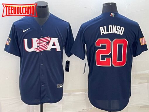 USA Pete Alonso Navy 2023 World Baseball Classic Jersey