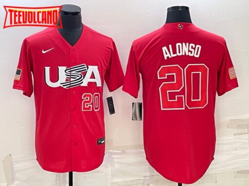 USA Pete Alonso Red Red 2023 World Baseball Classic Jersey