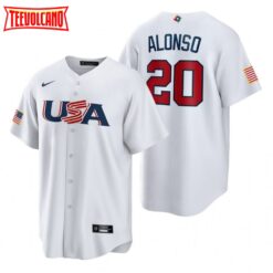 USA Pete Alonso White 2023 World Baseball Classic Jersey