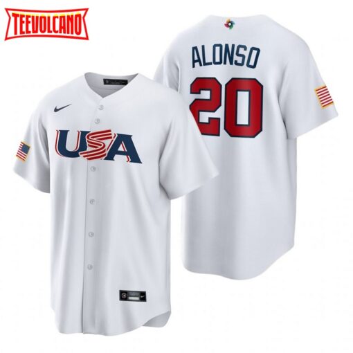 USA Pete Alonso White 2023 World Baseball Classic Jersey