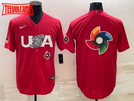 USA Red 2023 World Baseball Classic Jersey with Big Logo