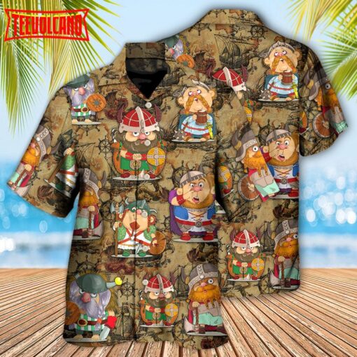 Viking Funny Viking Map Art Hawaiian Shirt