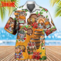 Viking Loves Beer Funny Christmas Style Hawaiian Shirt