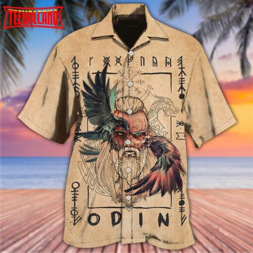 Viking Odin Sign Old Man Viking Hawaiian Shirt