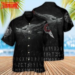 Viking Warrior Blood Black Style Hawaiian Shirt