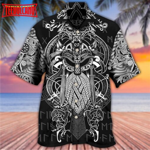 Viking Warrior Blood Pattern Hawaiian Shirt