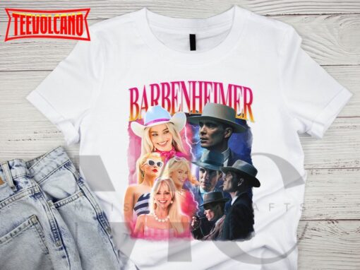 Vintage Barbenheimer T-Shirt – Oppenheimer 90’s Margot Robbie Cilian Murphy