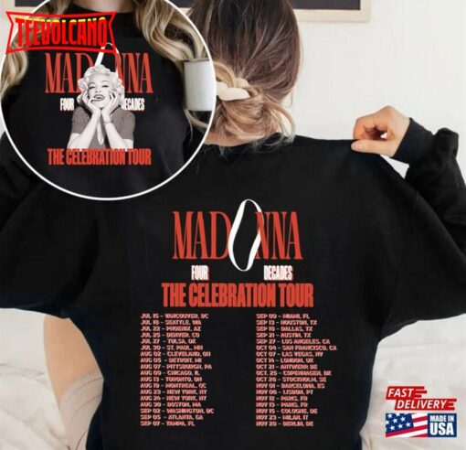 Vintage Madonna The Celebration Tour 2023 Double Side Shirt