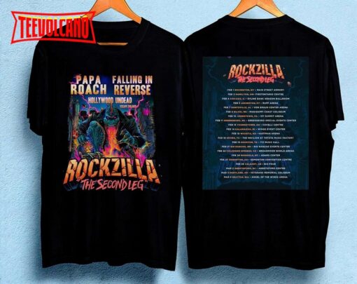 Vintage Rockzilla The Second Leg Tour 2023 Double Sided Shirt