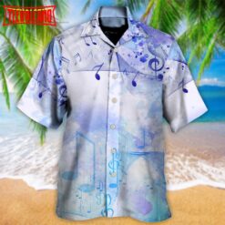 Watercolor Music Notes Hawaiian Shirt