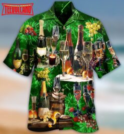 Wine Lover Beautiful Green Hawaiian Shirt