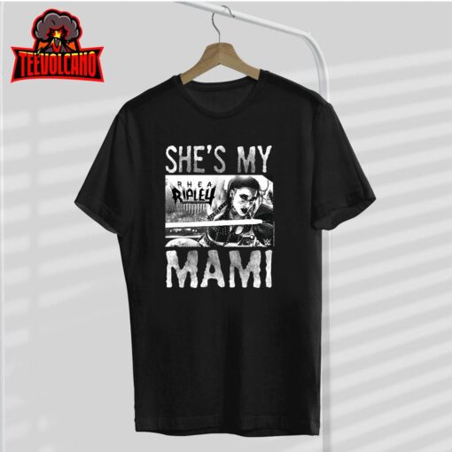 WWE WrestleMania Rhea Ripley She’s My Mami Black & White Premium T-Shirt