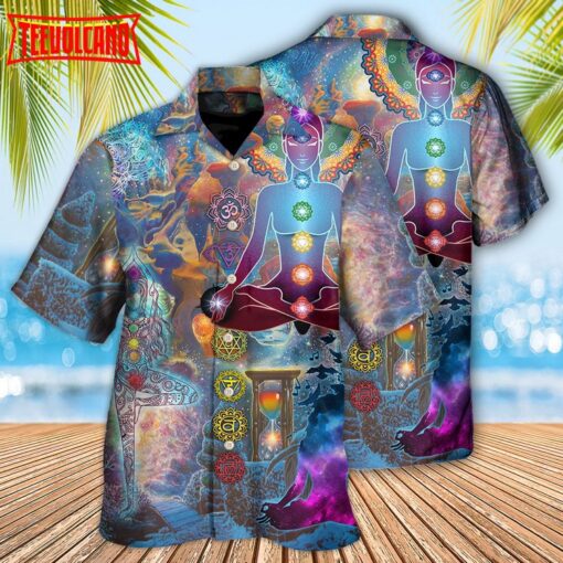 Yoga Galaxy Peace Your Soul Hawaiian Shirt