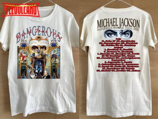 1992 Michael Jackson Dangerous World Tour T-Shirt, 90s Michael Jackson Tour Shirt