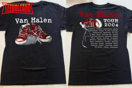 2004 Van Halen Tour T-Shirt, Van Halen White Red Shoes Tour T-Shirt