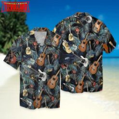 3D All Over Print Hawaiin Guitar Shirt, Guitarist Hawaii Aloha Beach Shirt