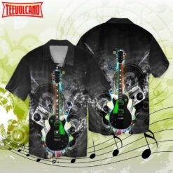 3D Full Printed Electric Guitar Hawaiian Shirt, Music Party Guitarist Hawaiian Shirts