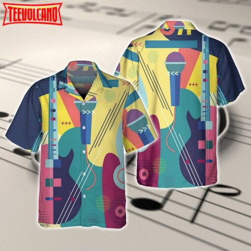 3D Full Printed Guitar Hawaii Aloha Beach Shirts For Men And Women, Guitar Hawaiian Shirts