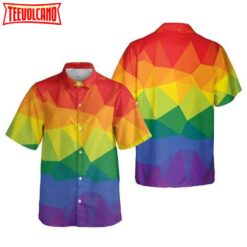 3D Shirt For Gay, LGBT Polygon Background Design Hawaiian Shirt