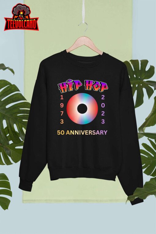 50 Years Hip Hop Vinyl Retro 50th Anniversary Hip Hop T-Shirt