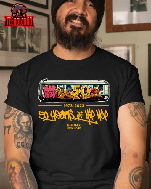 50 Years of Hip Hop 50th Anniversary Retro Subway Graffiti T-Shirt