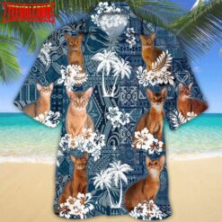 Abyssinian Hawaiian Shirt, Cat In Hawaiian Shirt, 3D Full Print Cat Hawaii Shirt