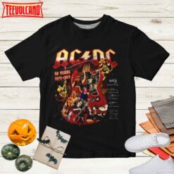 ACDC Shirt 50th Anniversary  1973 – 2023 Signature T – Shirt