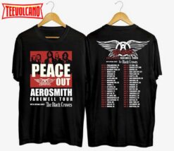 Aerosmith 2023-2024 Peace Out Farewell Tour Double Side Shirt